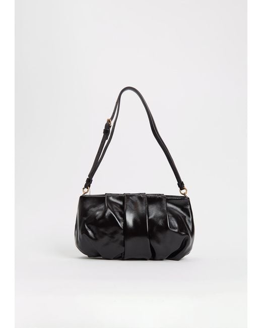 Dries Van Noten White Shoulder Leather Cloud Bag