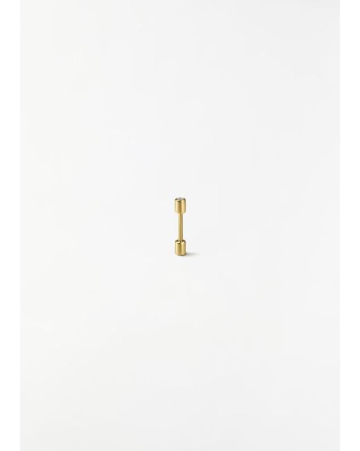 Shihara White Diamond Twist Pin Earring 01