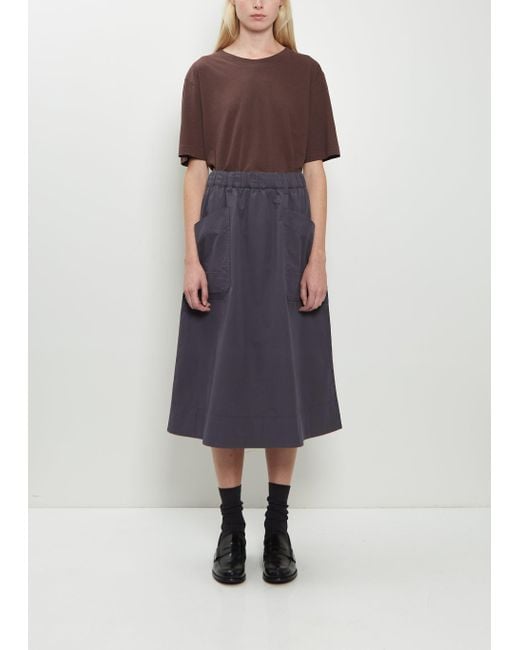 MHL by Margaret Howell Blue Patch Pocket Organic Cotton Skirt