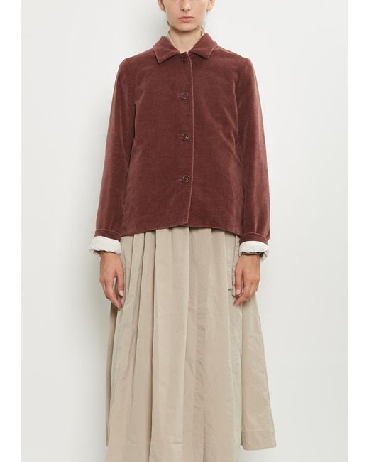 Casey Casey Red Pwet Cotton Velvet Jacket
