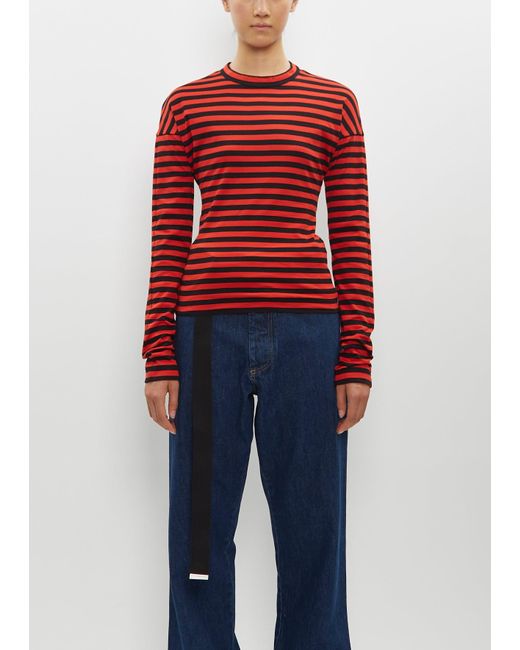 Plan C Striped Long Sleeve T shirt in Blue Lyst UK