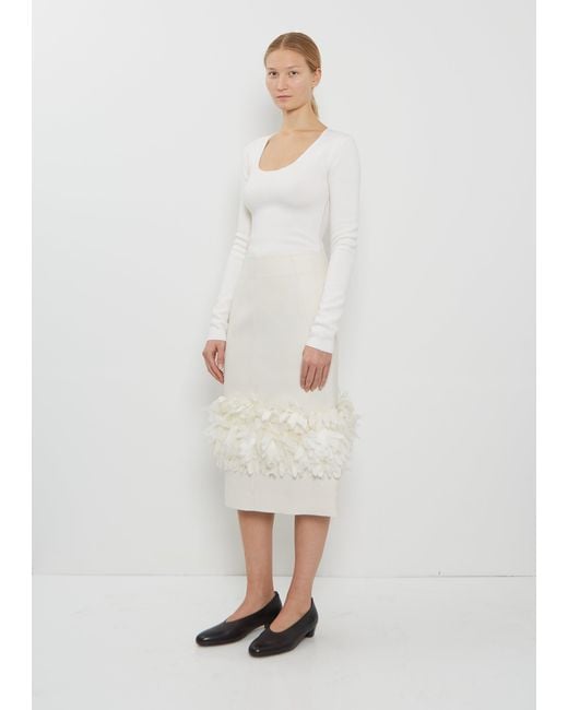 Totême  White Merino Wool Knit Top