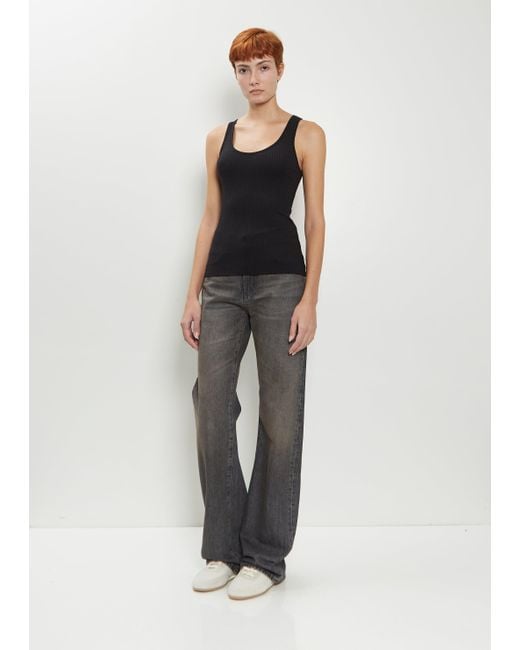 6397 Black Luiza Organic Cotton Blend Tank