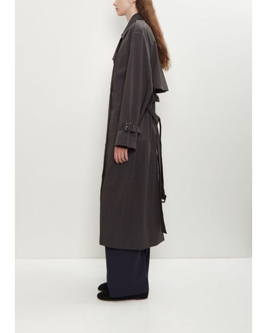 Totême  Black Crisp Cotton Summer Trench