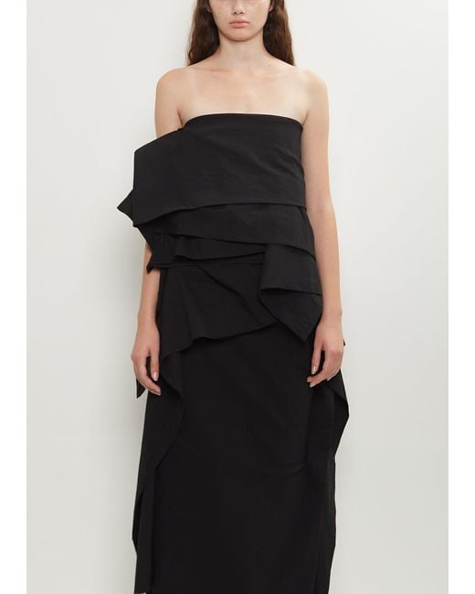 Issey Miyake Black Washi Paper Collapsing Sculpture Shirt