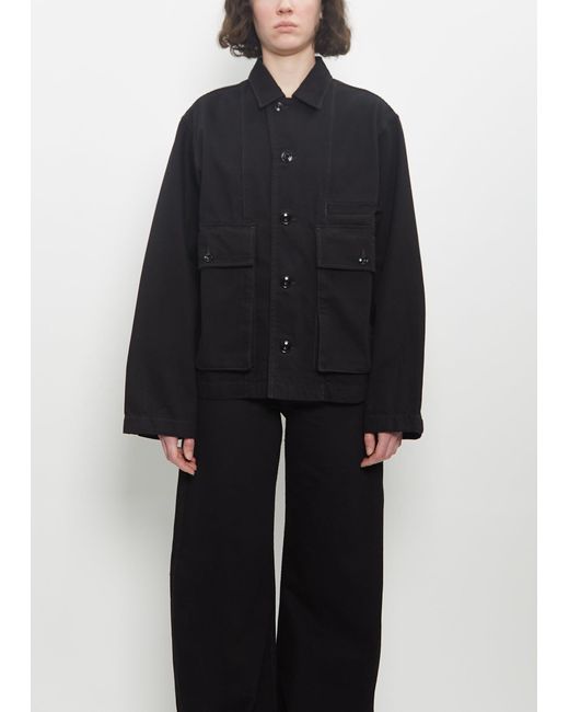 Box Shirt Jacket Black Denim Kimonos Jakker Fra Black Colour main image 0