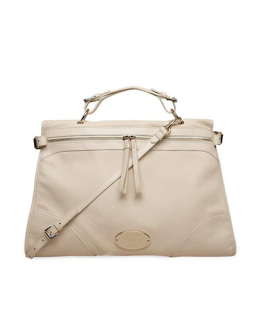 Mulberry White Oversized Taylor Satchel