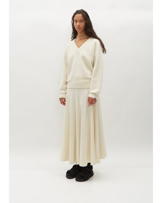 Extreme Cashmere White N°313 Twirl Skirt
