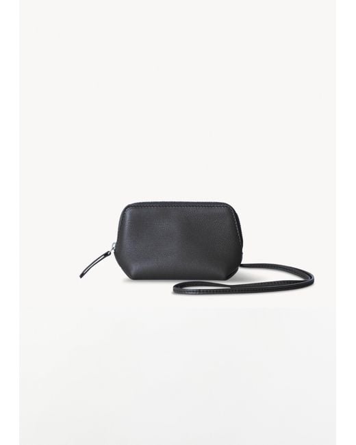The Row Black Owen Leather Pouch