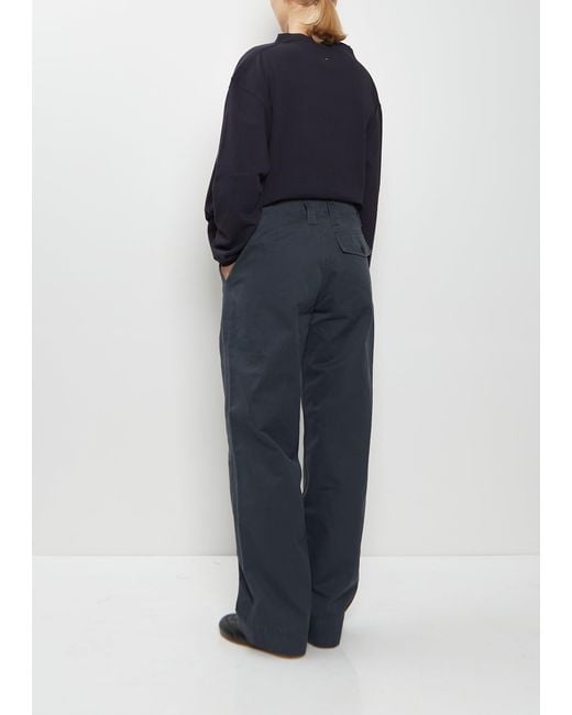 MHL by Margaret Howell Blue Slant Pocket Cotton Trousers