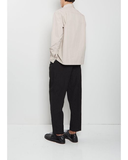 Bergfabel Men White Cotton Overshirt