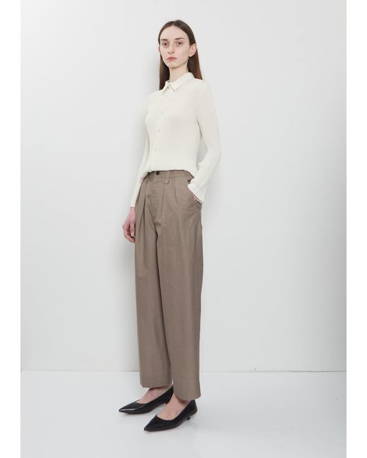 Issey Miyake Brown Pigment Dyed Wide Leg Pants