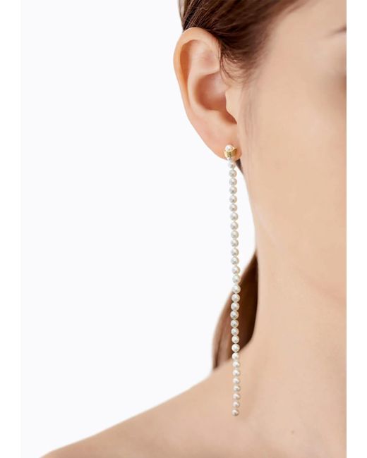 Shihara White Node Stud Earring