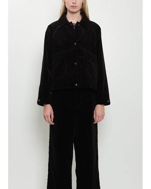MHL by Margaret Howell Black Raglan Cotton Work Jacket