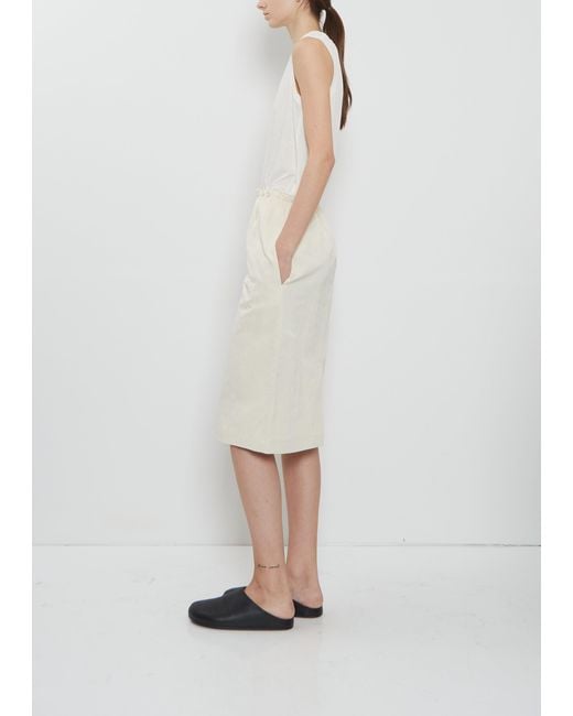 Ter Et Bantine White Short Tube Linen Blend Skirt