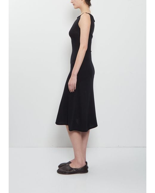 Extreme Cashmere Black N°468 Gabrielle Merino Wool Cashmere Dress