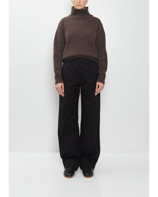 MHL by Margaret Howell Black Slant Pocket Cotton Trousers