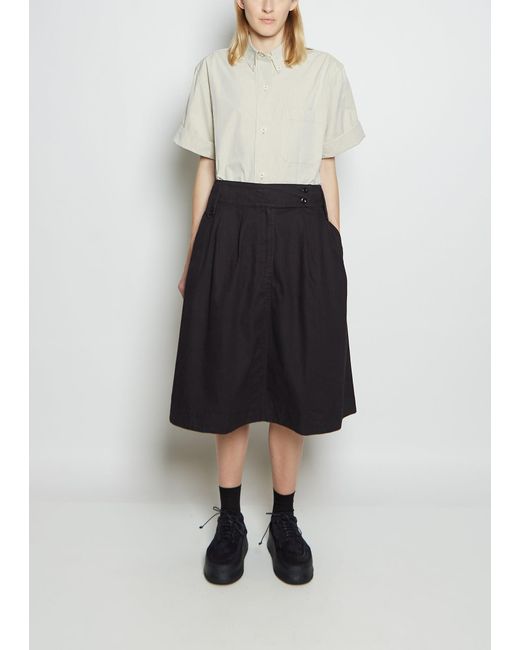 MHL by Margaret Howell Cotton Twill Uniform Skirt in White | Lyst