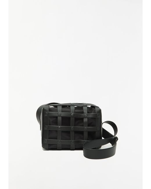 Issey Miyake Black Spiral Grid Shoulder Bag