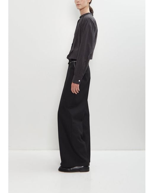Camiel Fortgens Black Straight Wool Blend Twill Slack