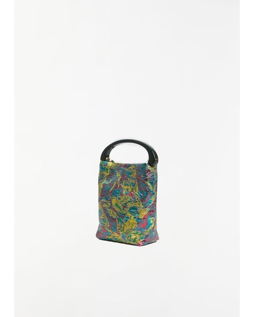 Dries Van Noten Blue Crisp Jacquard Bag