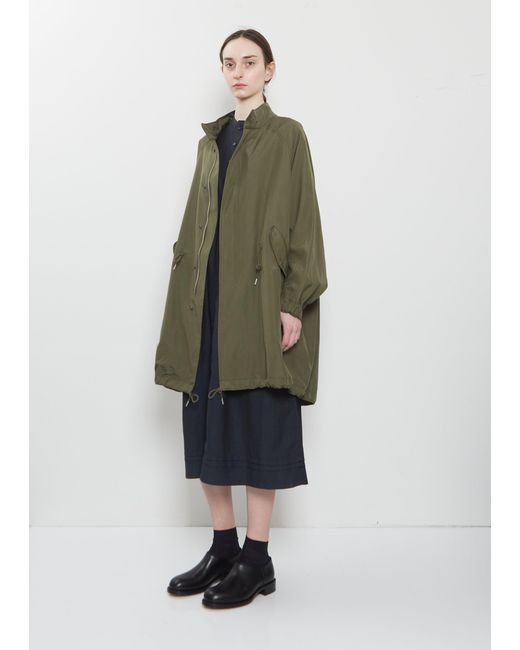Visvim Green Six-five Fishtail Silk Wool Parka