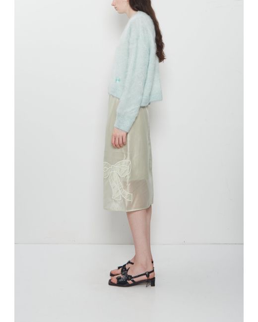CECILIE BAHNSEN White Firall Mohair Knit Jumper