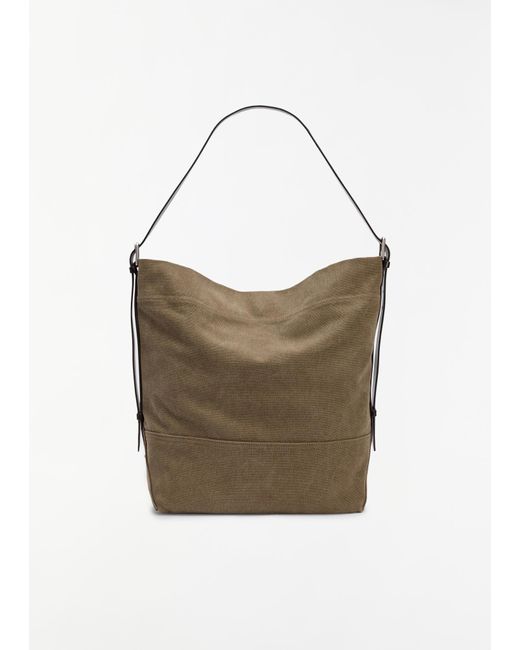 Lemaire Multicolor Belted Cotton Tote Bag