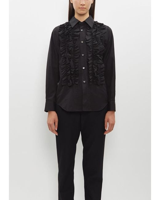 Comme des Garçons Black Wide Ruffle Shirt