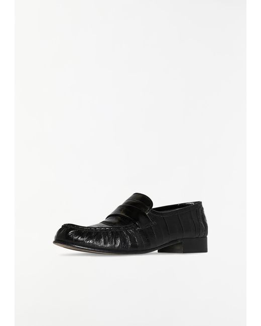 The Row White Soft Loafer Eel