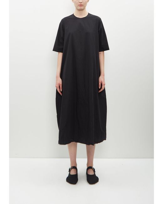 Scha Black Elbow-length Sleeve Dress Medium-long