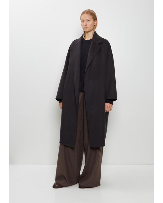Dusan Black Oversized Double Face Cashmere Coat