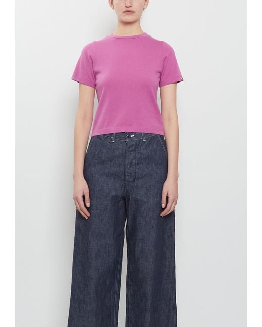 Extreme Cashmere Blue N°267 Tina Cotton Cashmere Top