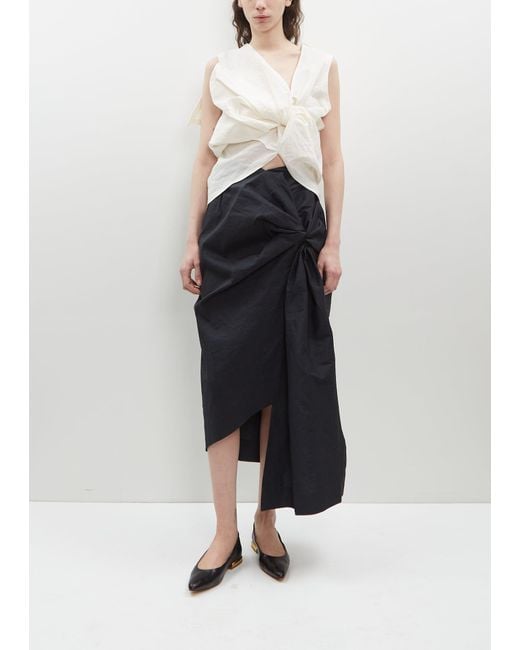 Issey Miyake Black Twisted Skirt