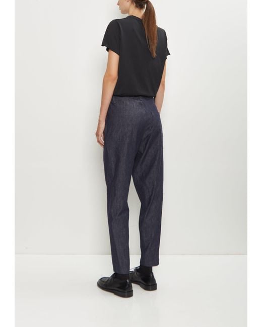 Y's Yohji Yamamoto Blue Cotton Denim Tapered Pants