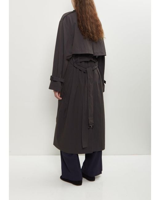 Totême  Black Crisp Cotton Summer Trench
