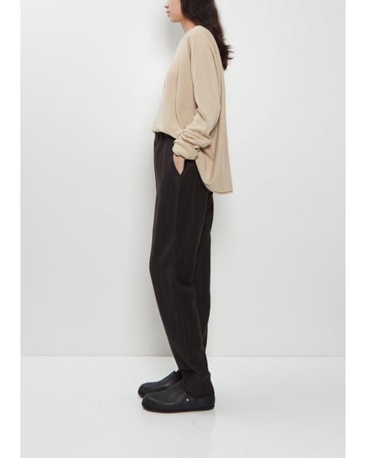 Casey Casey White Longe Chasse Linen Wool Pant