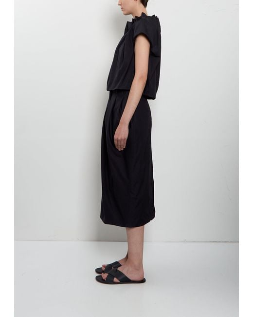 Simone Rocha Black Pleated Waist Pencil Skirt