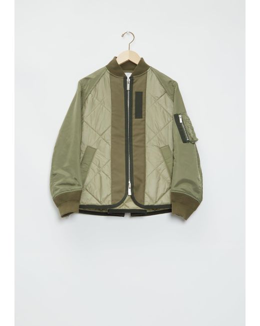 Sacai Nylon Twill Mix Quilted Blouson | Lyst