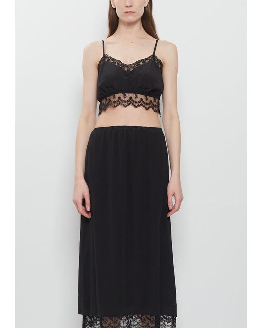 Simone Rocha Black Lace Trim Negligee Bralette