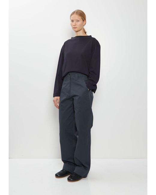 MHL by Margaret Howell Blue Slant Pocket Cotton Trousers