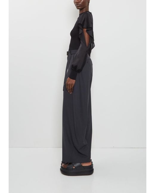Sacai Blue Wide Suiting Pants
