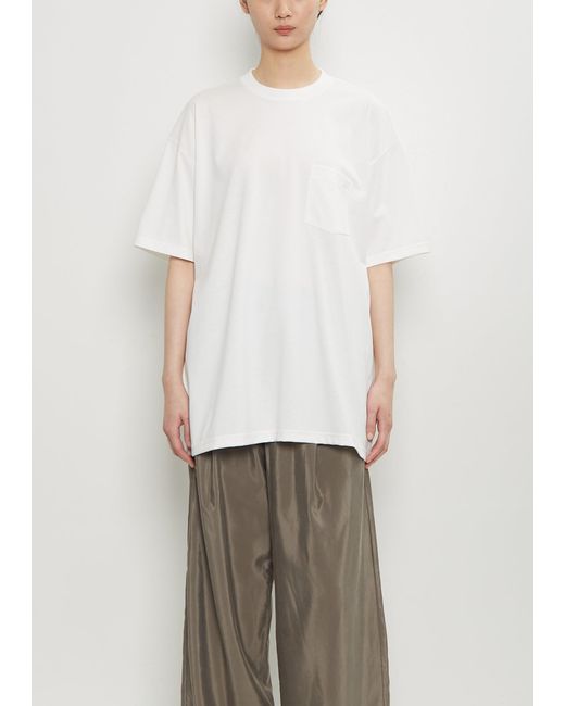Ssstein White Oversized Pocket Tee