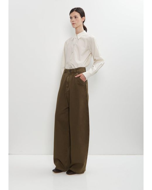 Lemaire Natural Cotton Denim Large Pants