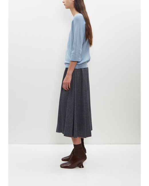 Stephan Schneider Blue Merino Wool-cotton Unita Boatneck Sweater