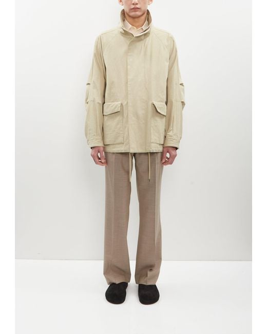 AURALEE Washed Hard Twist Canvas Blouson in Natural | Lyst
