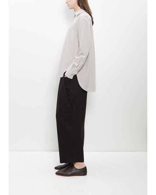 Totême  White Wool Viscose Relaxed Shirt