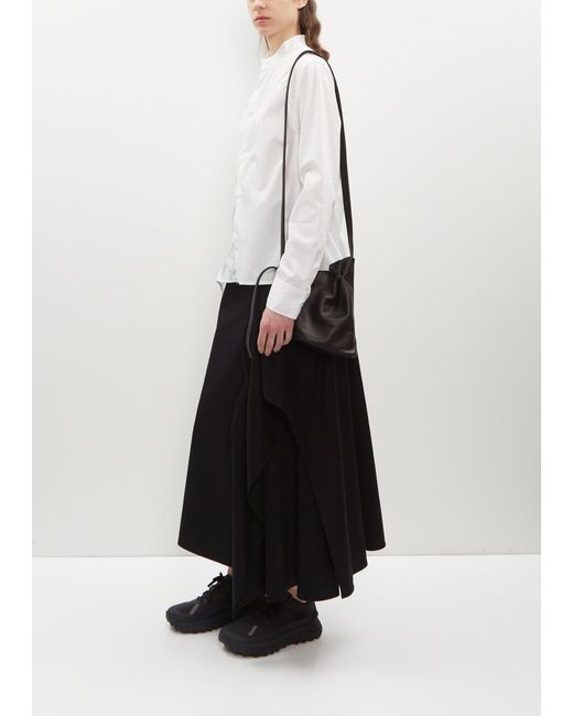 Yohji Yamamoto White Folding Leather Pouch
