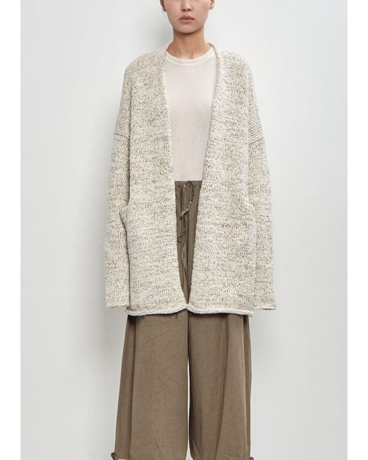 Lauren Manoogian Natural Stretch Cotton Marl Cardigan