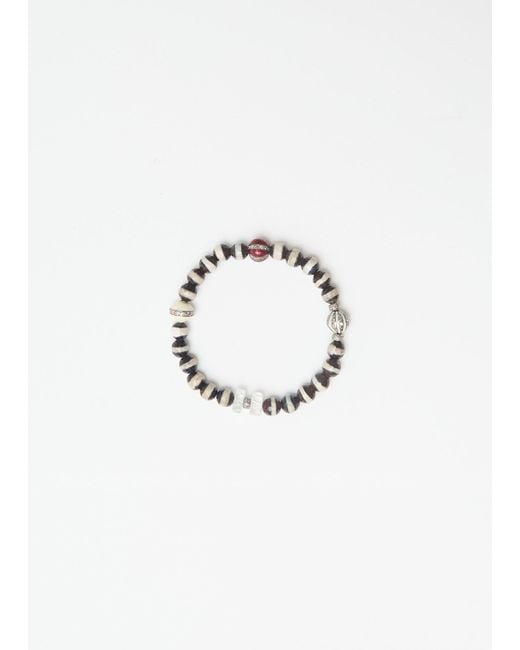 Ileana Makri Blue Black Agate Stripe Beaded Bracelet 164